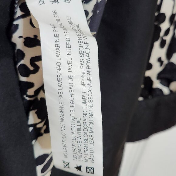 Zara Women's Short Sleeve Flowy Silk Summer Short Dress ~ Black and White ~ Sz L - Picture 7 of 7